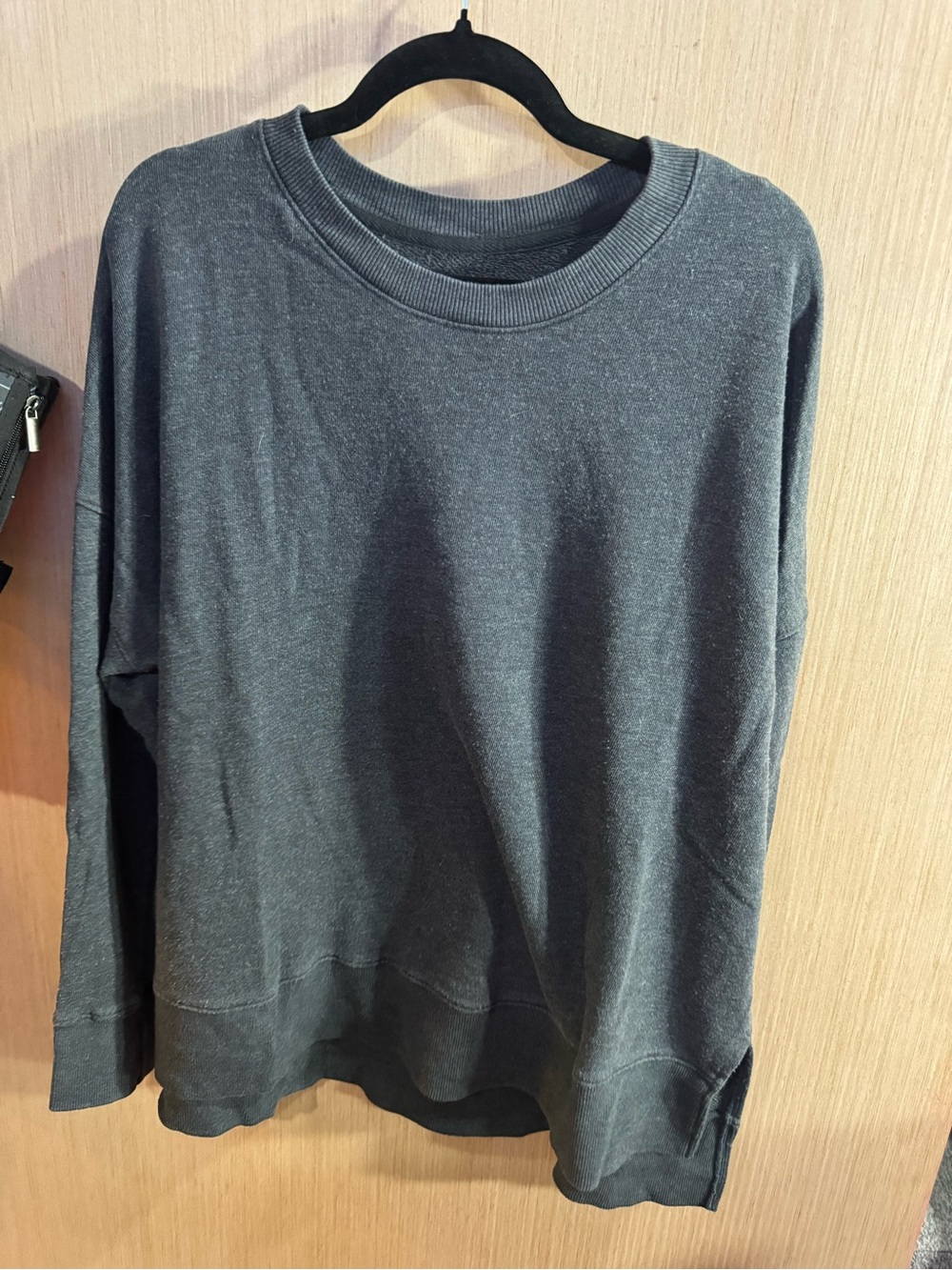 Women's Time and Tru Crewneck Sweatshirt - Charcoal Gray Size XXL